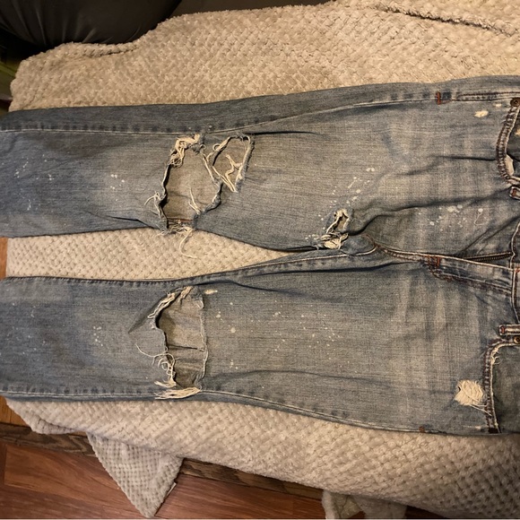 relaxed fit boyfriend style distressed wash ABERCROMBIE & FITCH JEANS size 6 - Picture 2 of 5